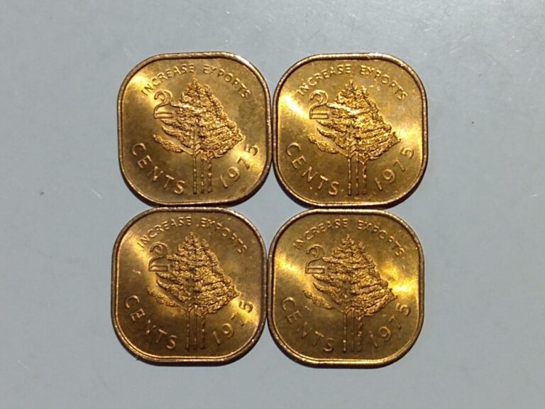 Read more about the article 1975 SWAZILAND 2 CENTS BRONZE (4 COINS)  ODD SHAPE