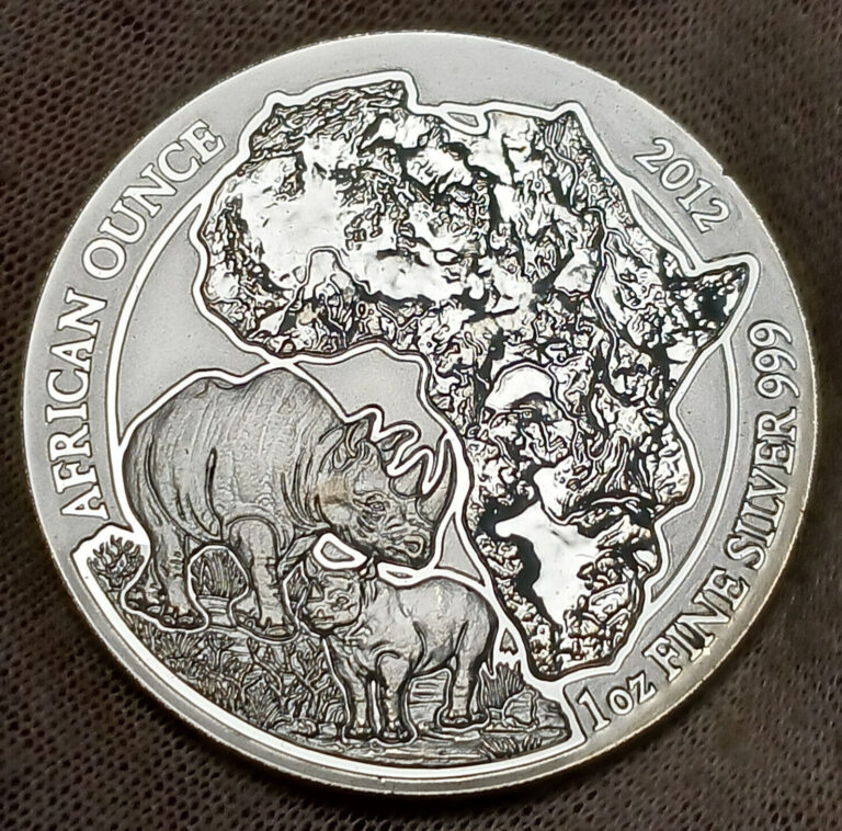 Read more about the article 2012 Rwanda Rhino 50 Amafaranga – .999 Silver – Only 5 000 Minted! – Rhinoceros
