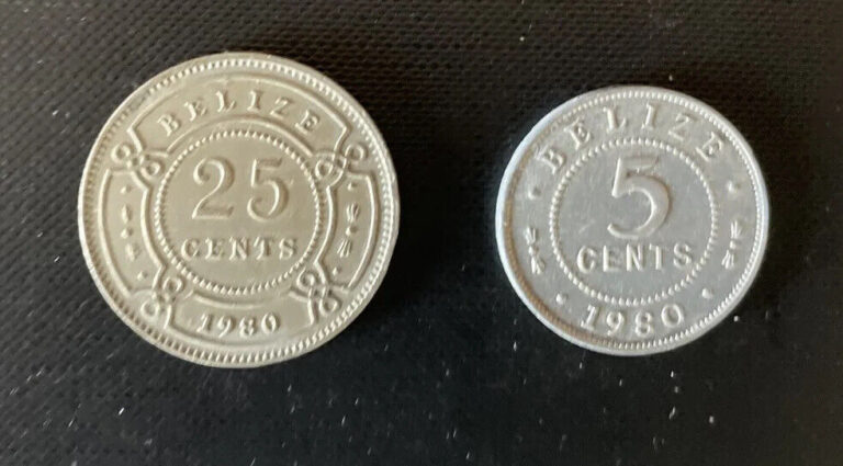 Read more about the article belize coins: 5 and 25 cents  from 1980