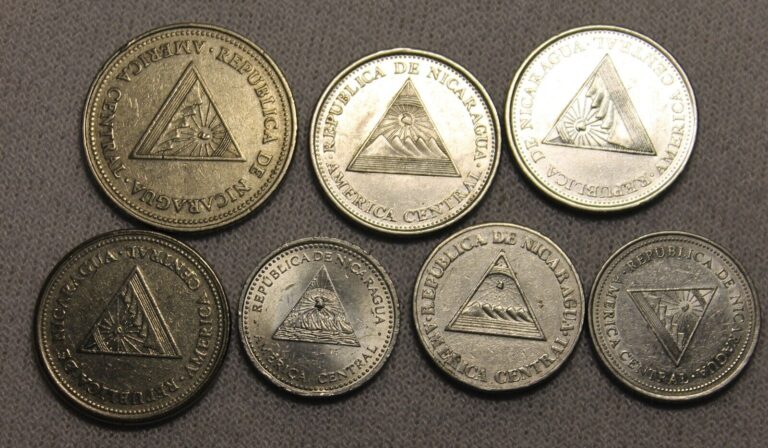 Read more about the article set of 7 coins from Nicaragua