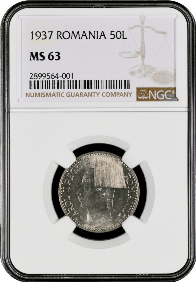 Read more about the article NGC. 1937 Romania 50 LEI – MS 63!! Only 7 graded higher in the world by NGC!!