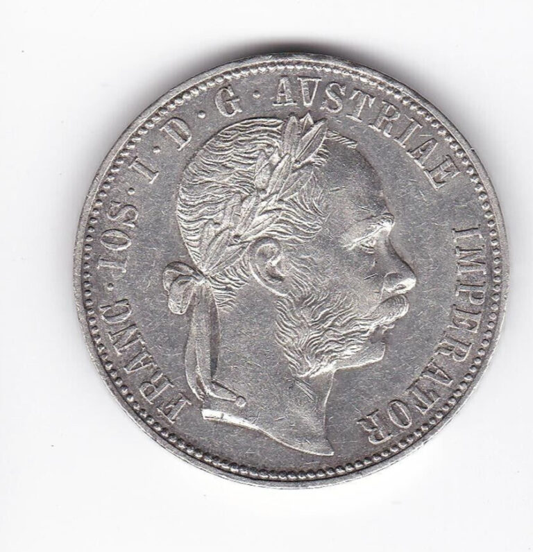 Read more about the article 1884 Hungary Austria 1 Florin LARGE SILVER Coin  frosty luster!