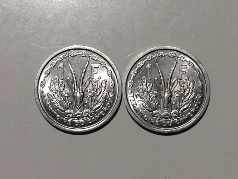 Read more about the article 1948 CAMEROUN 1 FRANC  (2 COINS) ALUMINUM AFRICA