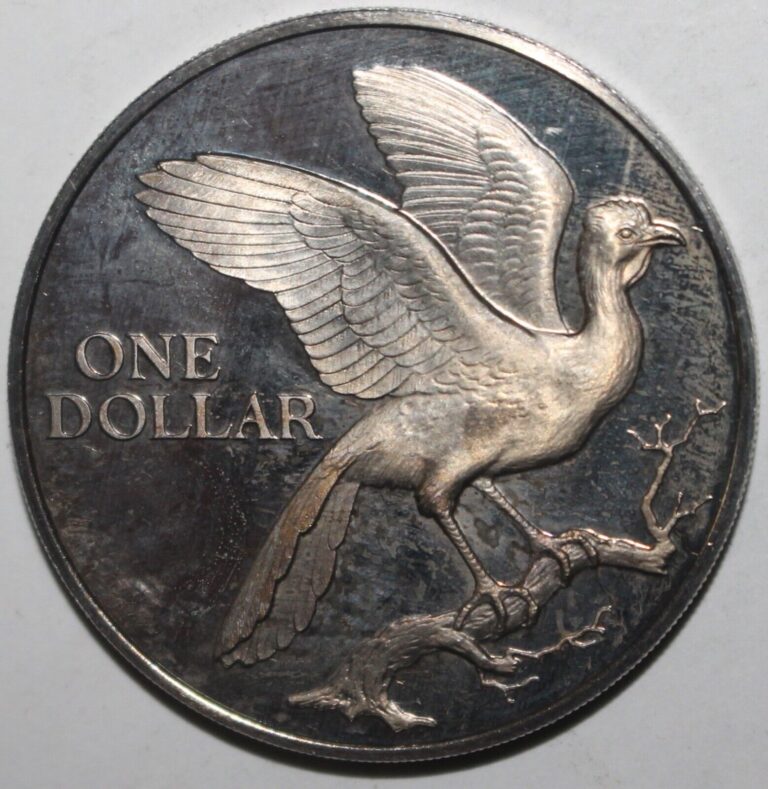 Read more about the article Trinidad and Tobago 1 Dollar Proof Coin 1973 KM# 23 Franklin Mint Chachalaca One