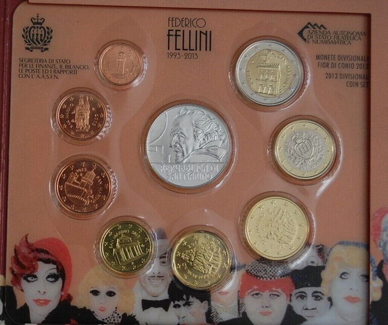 Read more about the article San Marino Mint Set – 2013 EURO – Federico Fellini – 9 Coins