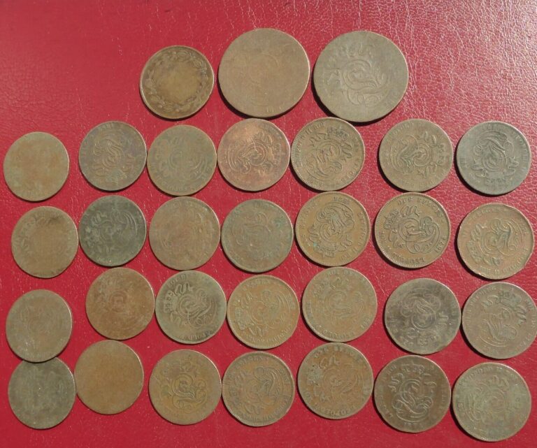 Read more about the article 31 VERY OLD  COPPER COINS FROM BELGIUM / LOT 300