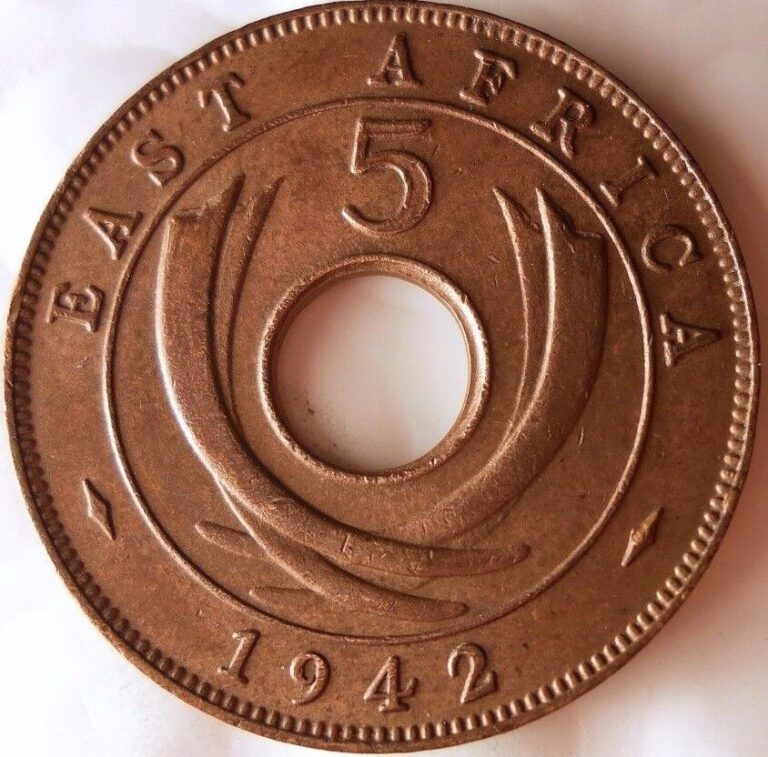 Read more about the article 1942 BRITISH EAST AFRICA (KENYA) 5 CENTS – AU – FREE SHIPPING – East Africa Bin