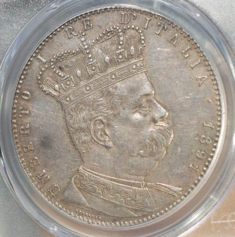 Read more about the article 1891 Eritrea Tallero PCGS Certified AU50 Ancient Coins 5 Lire