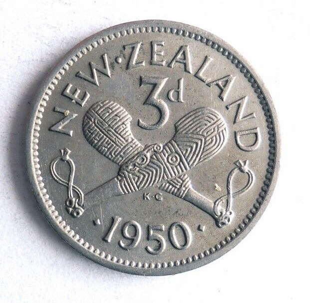 Read more about the article 1950 NEW ZEALAND 3 PENCE – RARE KEY DATE – FREE SHIP – Zealand 3p Bin