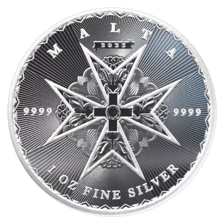 Read more about the article Malta 2023 €5 1oz Silver Maltese Cross BU PRESALE