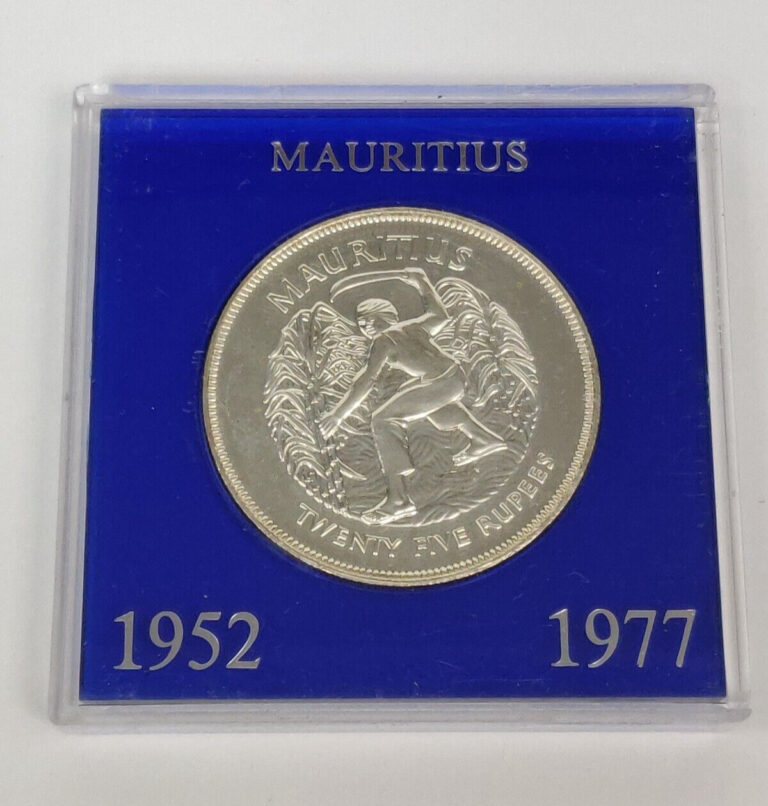 Read more about the article 1977 MAURITIUS PROOF 25 RUPEES STERLING SILVER COIN SILVER JUBILEE