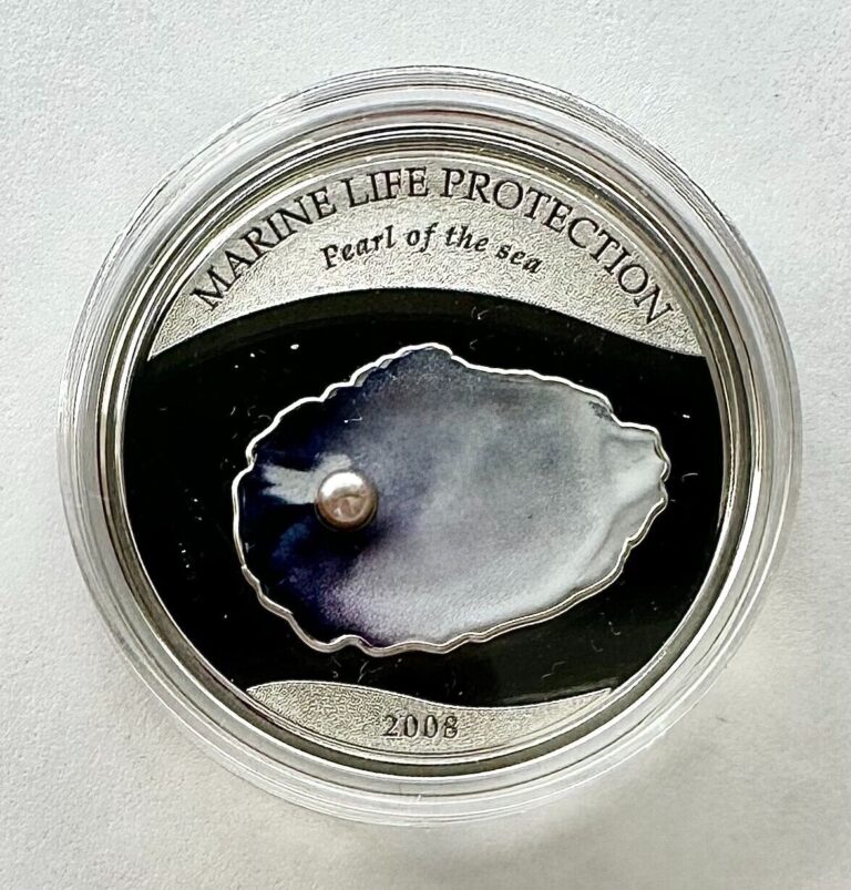 Read more about the article Palau PEARL OF THE SEA $5 Silver Proof Coin 2008 w COA