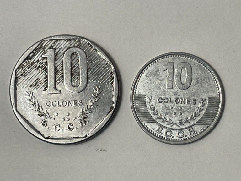 Read more about the article 2 Republic Costa Rica Coins 1985 and 2012 10 Colones Foreign Currency Money Lot#72