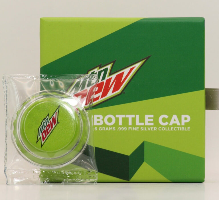 Read more about the article 2023 Mountain Dew Bottle Cap 6g 999 Silver Chad 500 Francs Coin OGP Box – JP377