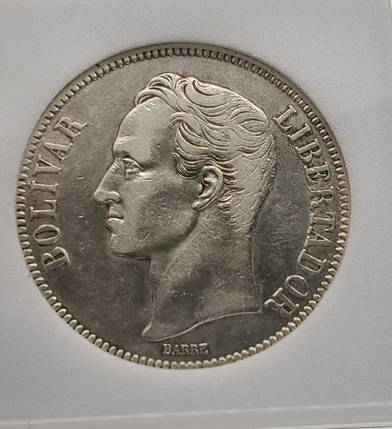 Read more about the article 1936 Venezuela 5 Bolivares .900 Silver Coin