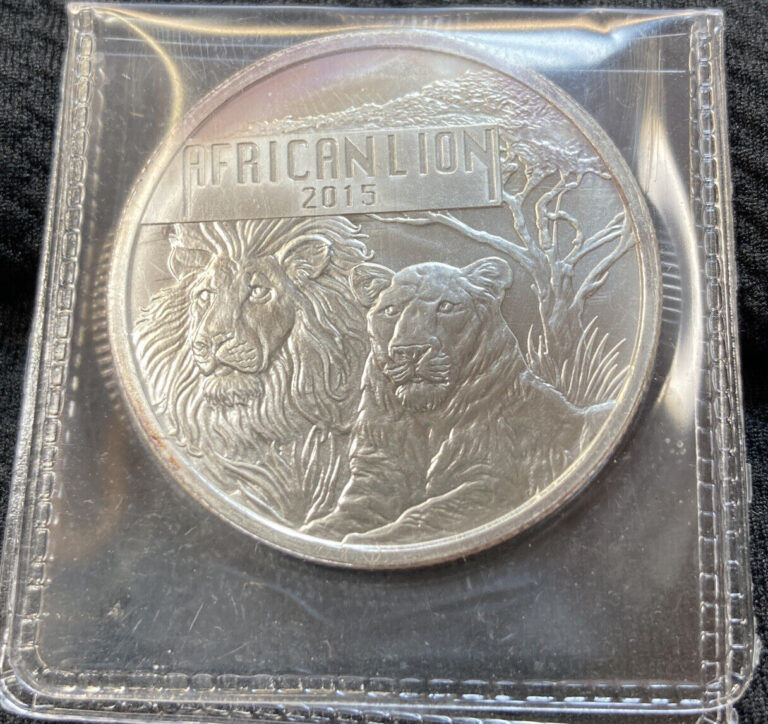 Read more about the article 2015 Burundi African Lion 5000 Francs 1 oz .999 Fine Silver COIN w/Patina