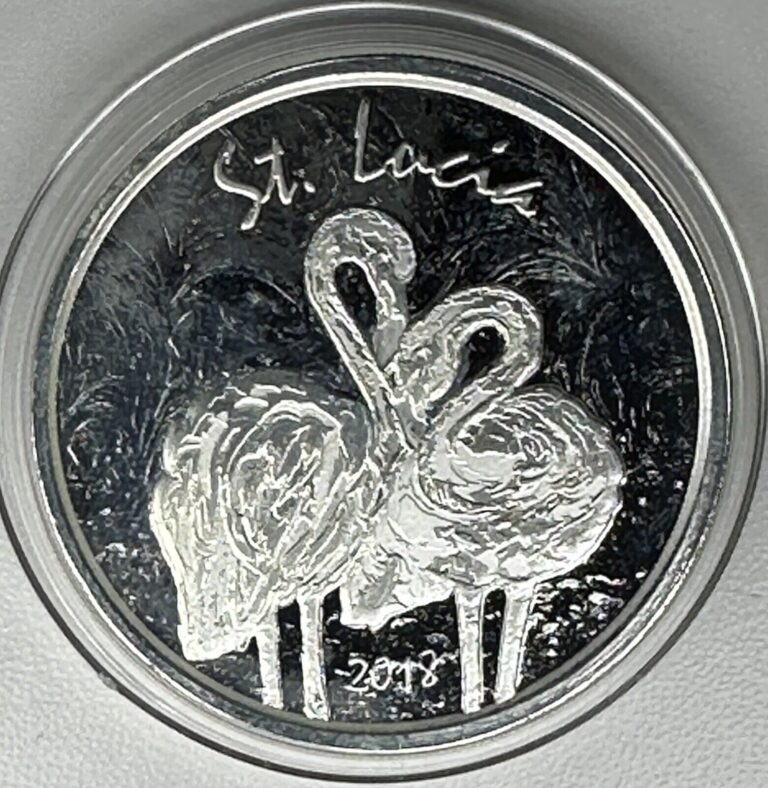 Read more about the article 2018 EC8 St. Lucia 1oz Silver Pink Flamingo (Only 25 000 minted) in Capsule