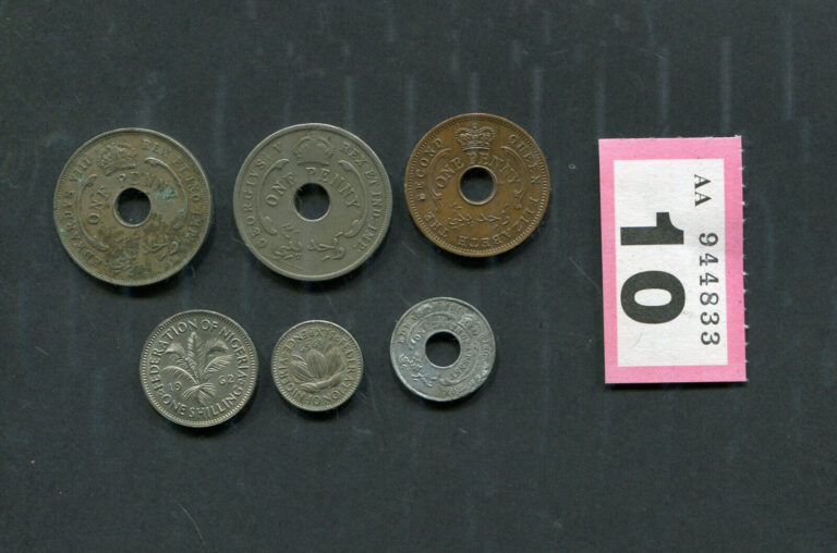 Read more about the article Lot of   6   coins of     British West Africa and  Nigeria