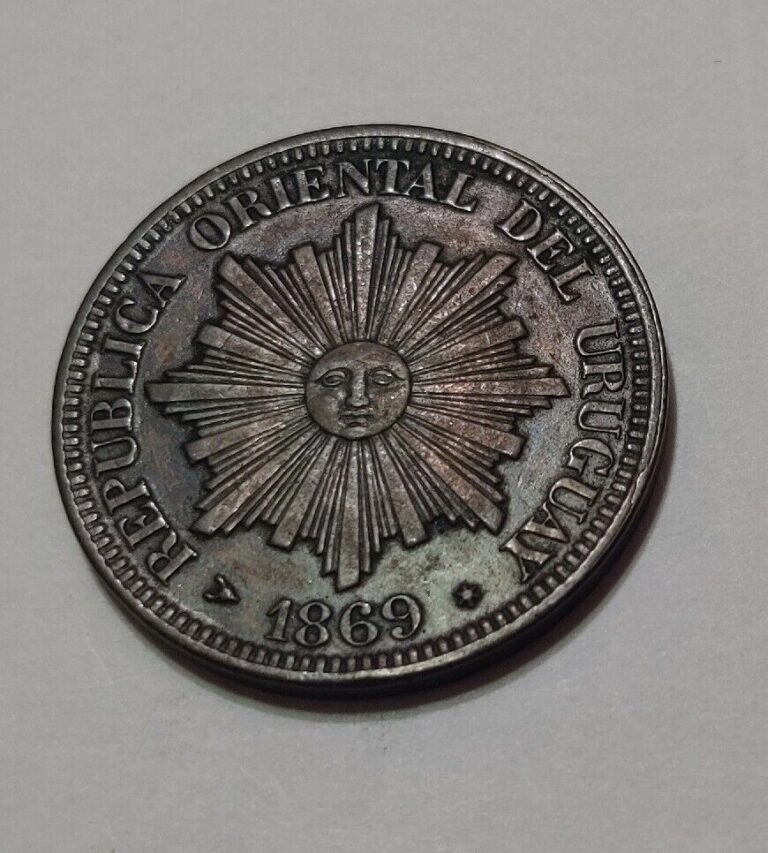 Read more about the article 1869 Uruguay 4 Centesimos  / Nice Higher Grade!