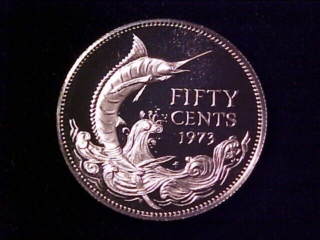 Read more about the article BAHAMAS 50 CENTS SILVER PROOF 1973 GEM CAMEO BLUE MARLIN NICE