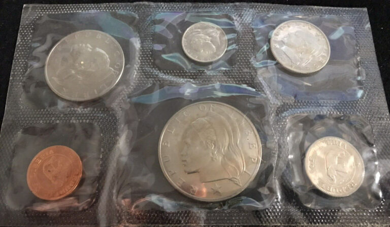 Read more about the article 1968 Liberia Proof Set-6 Coins with the much sought after $1.00 Coin-Sealed