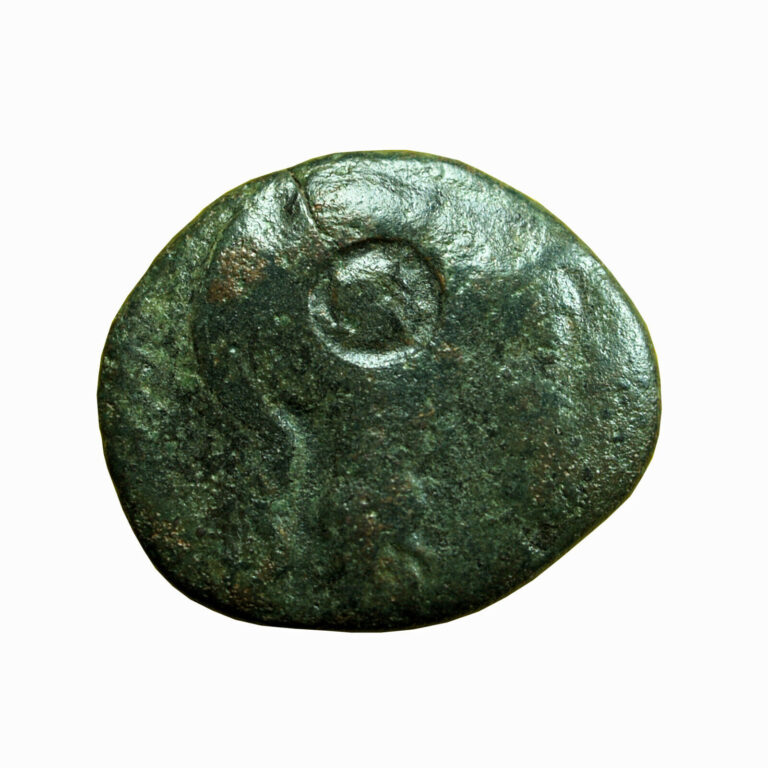 Read more about the article Ancient Greek Coin Antigonos Macedonia AE21mm Countermark Athena / Pan 02204