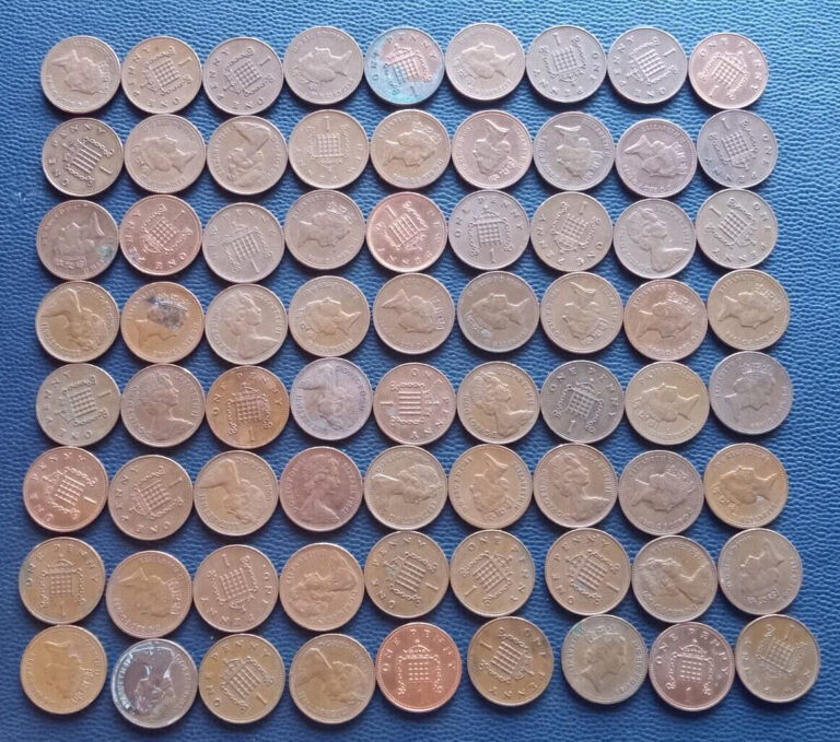 Read more about the article Coin Lot United Kingdom 72 Coins 1980’s Great Britain UK England