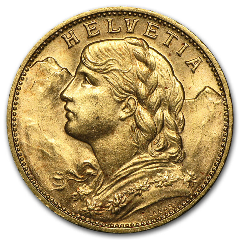 Read more about the article SPECIAL PRICE! 1897-1949 Swiss Gold 20 Francs Helvetia (BU)