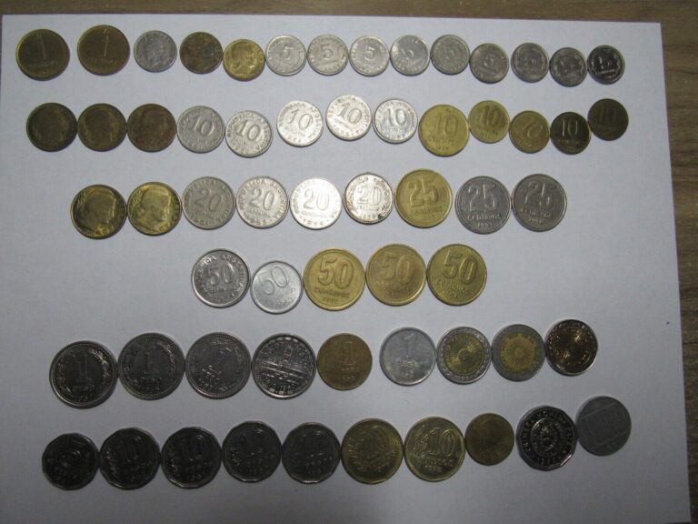 Read more about the article Lot of 60 Different Argentina Coins – 1940 to 2016 – Circulated and BU