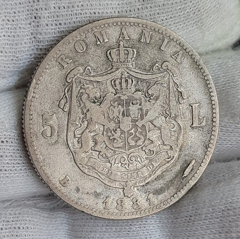 Read more about the article ROMANIA – 5 Lei 1881 Silver Coin