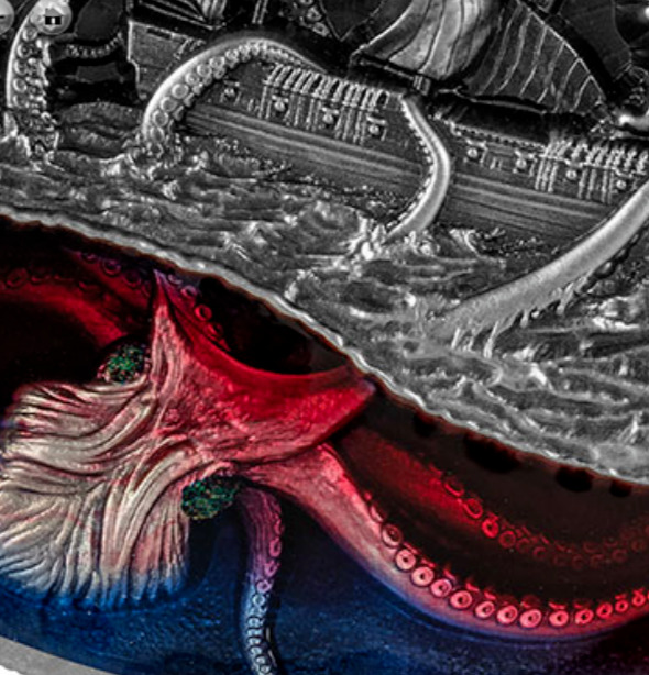 Read more about the article 2023 Chad The Kraken 5 oz .999 silver coin