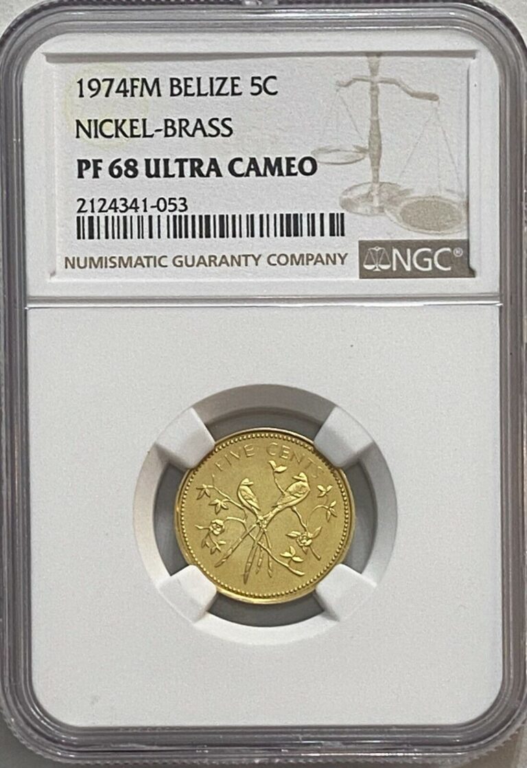 Read more about the article 1974-FM BELIZE NICKEL-BRASS 5 CENT NGC PF 68 UC COIN ONLY 3 GRADED HIGHER