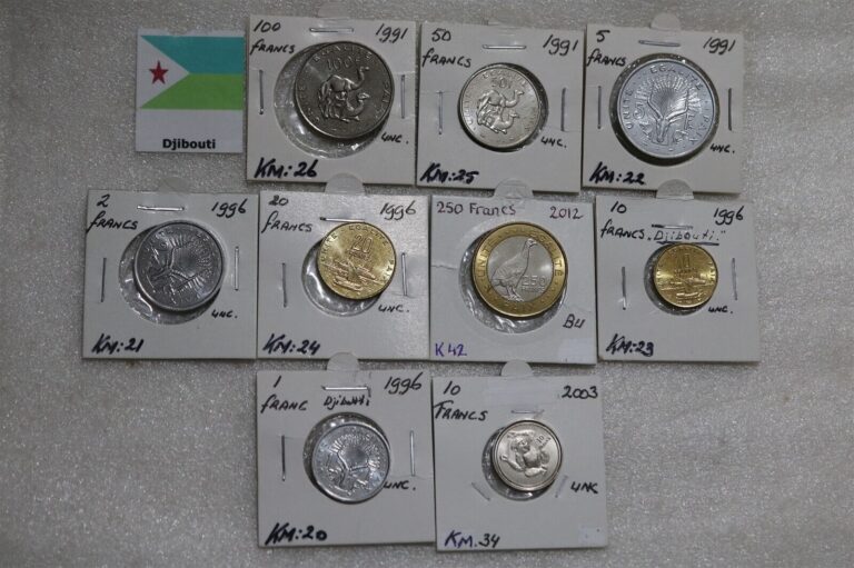 Read more about the article 🧭 🇩🇯 DJIBOUTI – 9 COINS COLLECTION HIGH GRADE B49 #2445