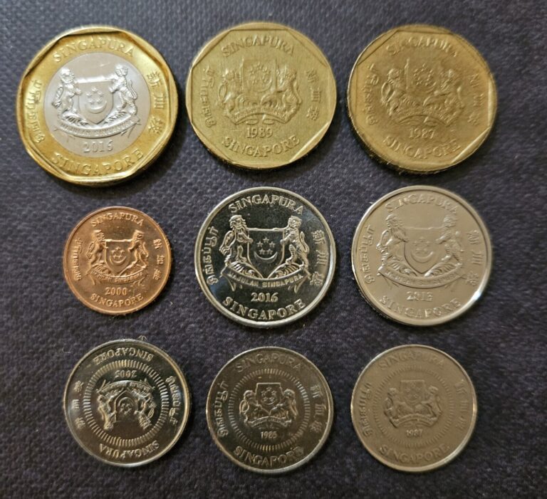 Read more about the article Lot of 9 Singapore Coins  Circulated  1985-2016  Great Condition!
