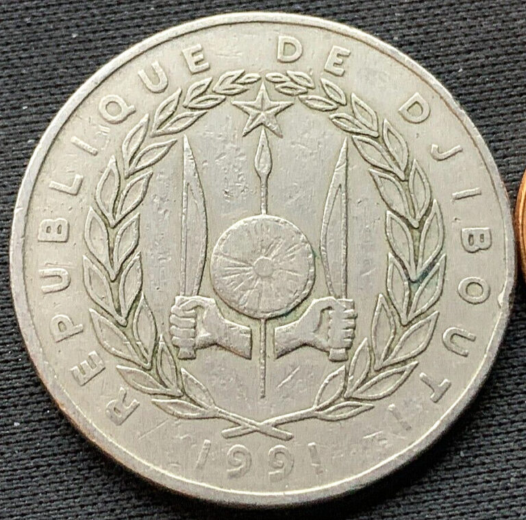 Read more about the article 1991 Djibouti 100 Francs Coin XF ( 1.2 Million Minted )  World Coin   #M120