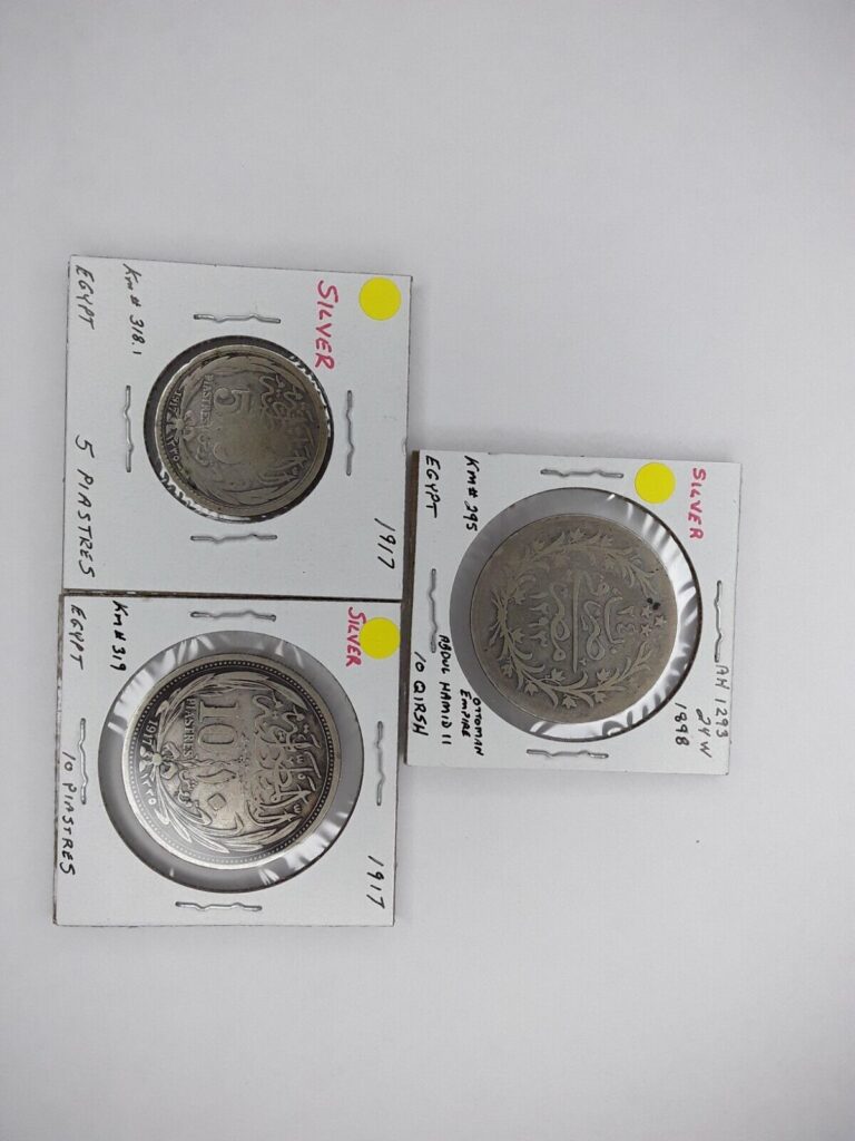 Read more about the article LOT OF SILVER EGYPT COINS