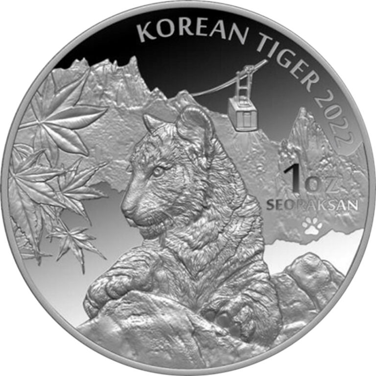 Read more about the article 2022 South Korea Tiger 1oz Silver Proof Coin with Mintage of only 300