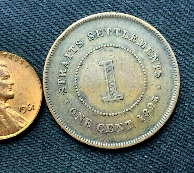 Read more about the article 1895 Malaysia Straights Settlements 1 Cent Coin XF +   Bronze World Coin   #C081