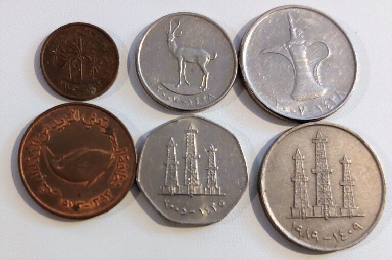 Read more about the article United Arab Emirates 6 Different coins lot dated between 1973 – 2007