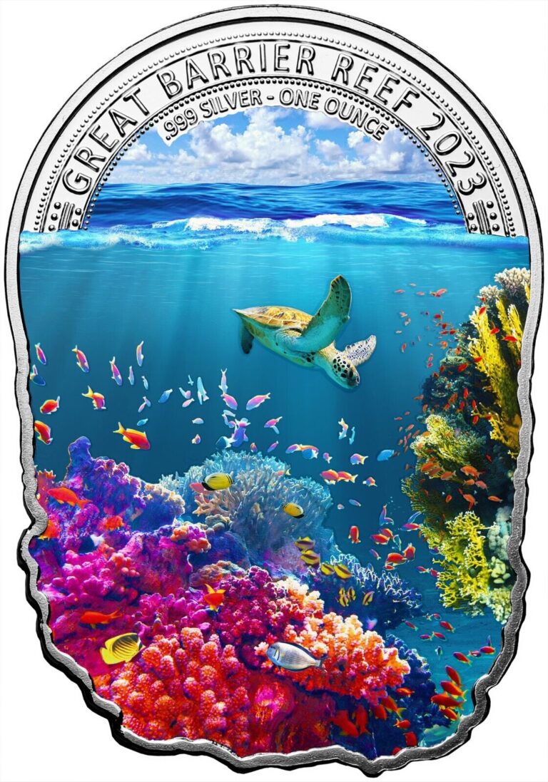 Read more about the article 2023 Fiji Wonders of Nature Great Barrier Reef 1oz Silver Coin Colorized Shaped