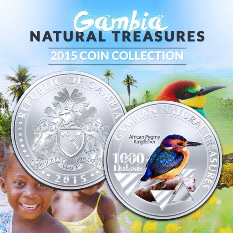 Read more about the article Gambia 1000 Dalasis 2015 UNC Pygmy Kingfisher Commemorative RARE coin