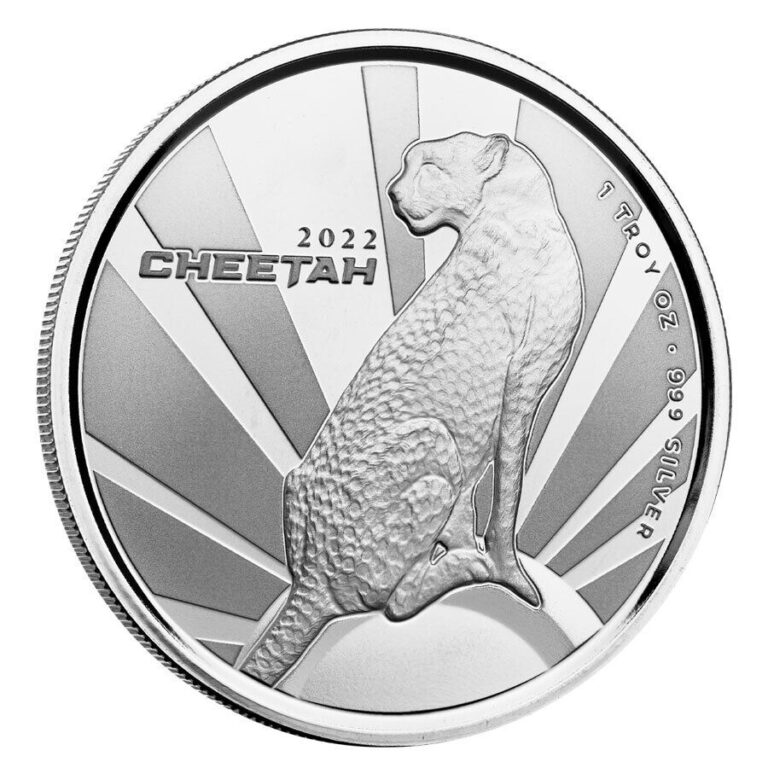 Read more about the article 2022 Cameroon 1oz Silver 500 Francs CFA Cheetah Proof Like PRESALE