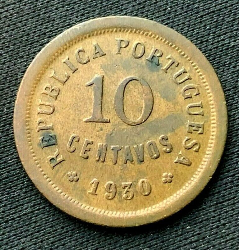 Read more about the article 1930 Cape Verde Islands 10 Centavos Coin XF    Portugal    World Coin     #C601