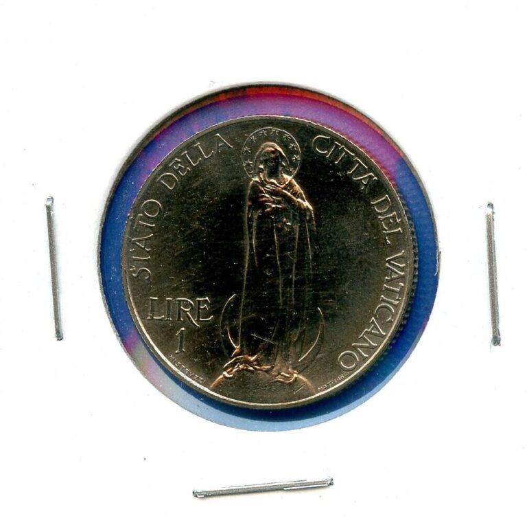 Read more about the article 1936 Vatican City 1 Lire One Lira Coin Pope Pius Rare Color !