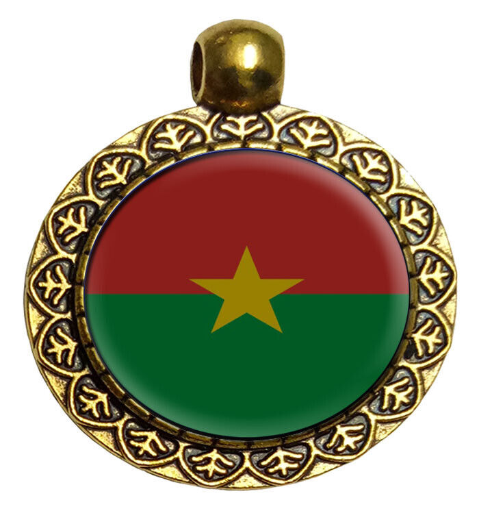 Read more about the article Burkina Faso Handmade National Flag Pendant Chain Locket with Hook (L-111)