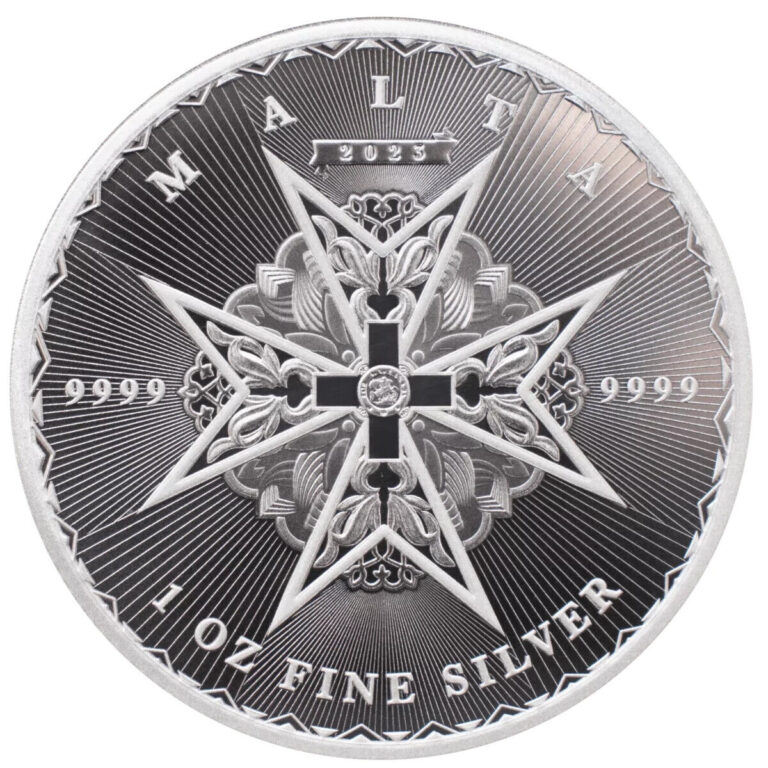 Read more about the article 2023 Malta 1 oz Silver €5 Maltese Cross BU coin in capsule ships free now