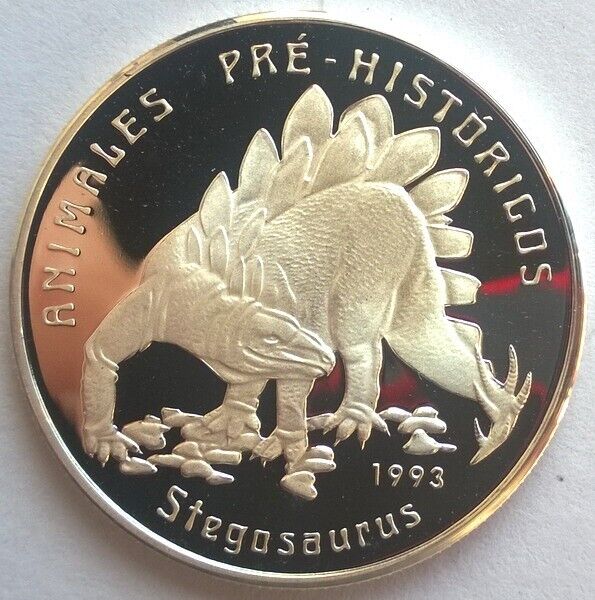 Read more about the article Guinea Bissau 1993  Stegosaurus 10000 Pesos Silver Coin Proof