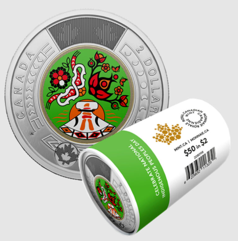 Read more about the article 2023 Canada Toonie National Indigenous Peoples Day $2 coloured coin from roll