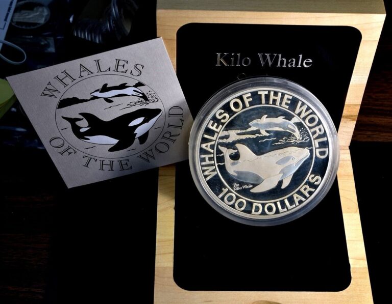 Read more about the article 1994 Bahamas Whales Of The World 1 Kilo Silver With Box and COA – Proof