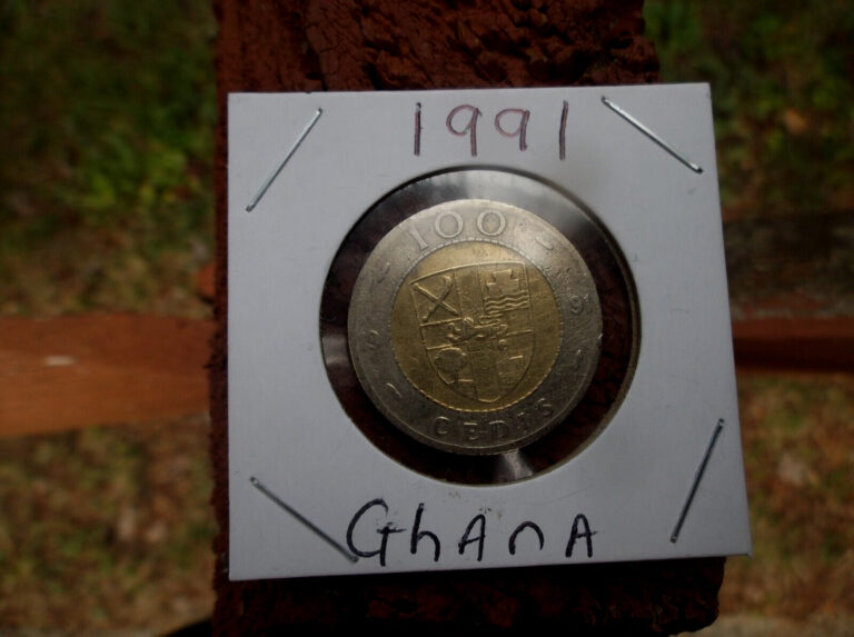 Read more about the article 1991 Ghana 100 Cedis Coin Old Rare Ghanian Coins Collectible Money Moneda World